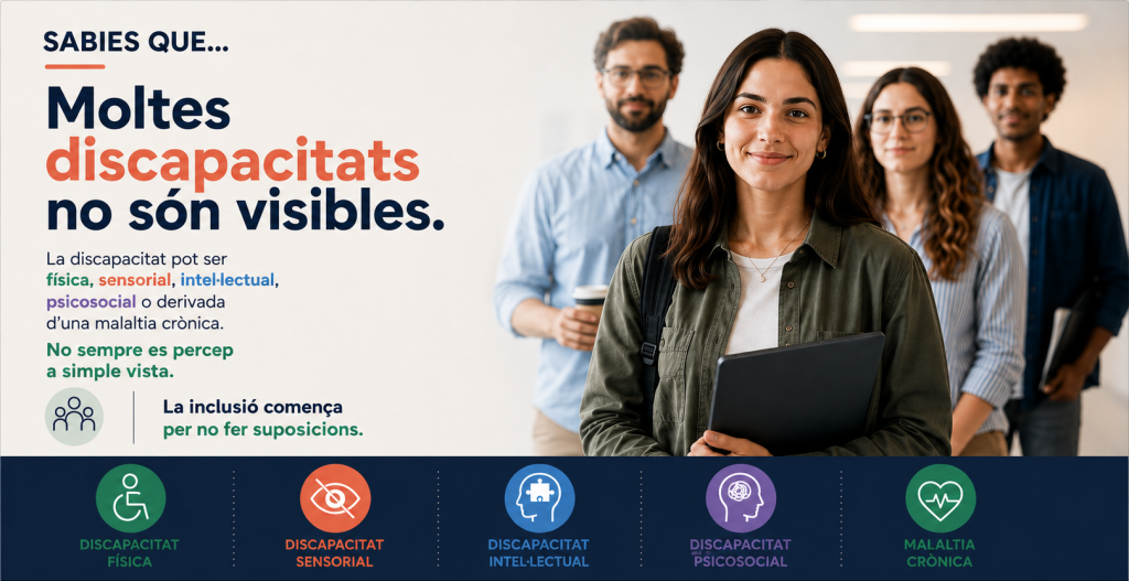 👀 Sabies que moltes discapacitats no són visibles?